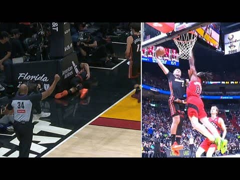 Nikola Jović Takes a HARD Fall on Dunk Attempt 😳
