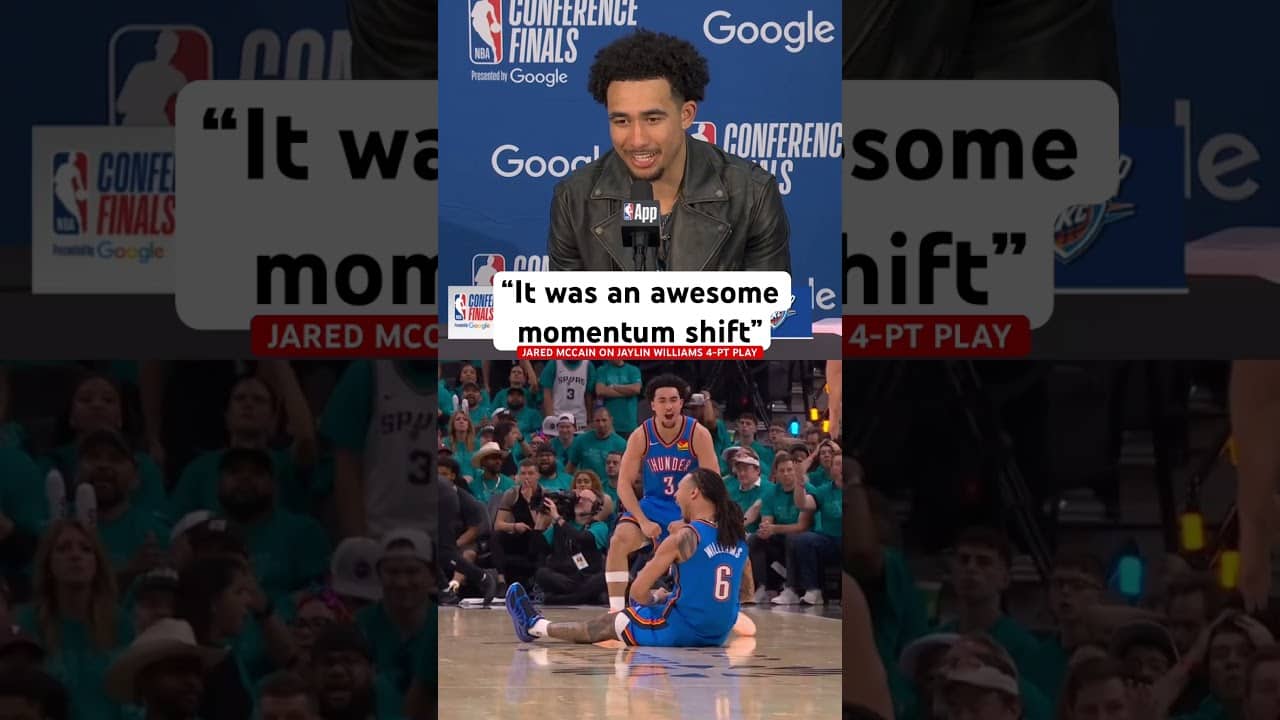 Jared McCain says Jaylin Williams 4-PT was a huge momentum shift for the Thunder