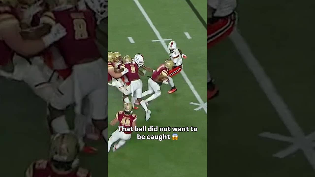 How many players had a hand on that ball?! 🤯 #bostoncollege #accfootball #collegefootball