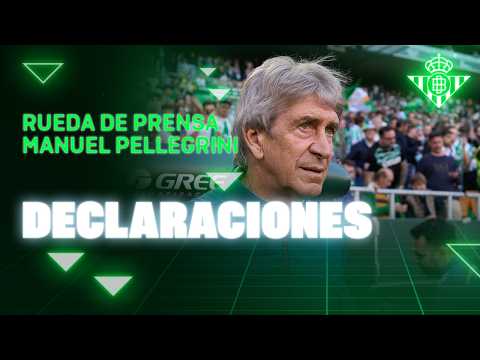 Rueda de prensa de Manuel Pellegrini tras el #RealBetisSevilla 🗣🎙 | Real BETIS Balompié