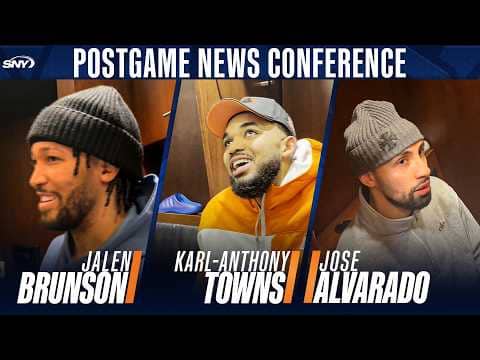 Jalen Brunson, Karl-Anthony Towns and Jose Alvarado on Knicks' nail-biting victory over Rockets