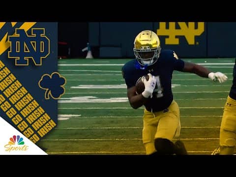 Jeremiyah Love breaks off long touchdown run for Notre Dame vs. Syracuse | NBC Sports
