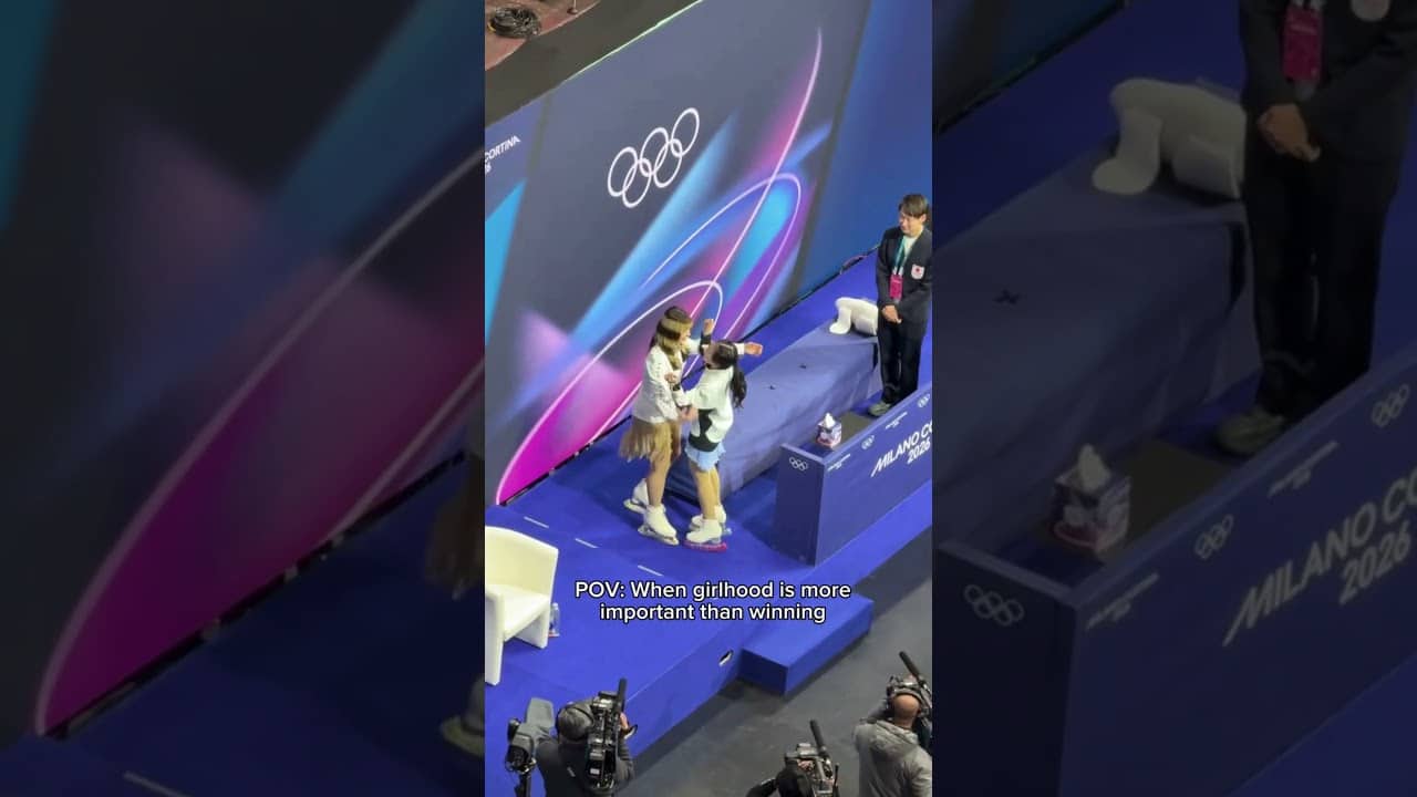 Alysa Liu and Nakai Ami reminding us of the importance of friendship ❤️ | 📹: TT/amyflamy1 #Olympics