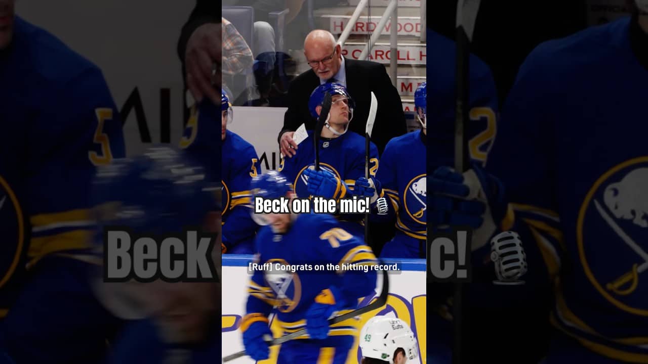 Mal was on the mic when he set the franchise single-season hit record!🎙️#nhl #hockey #buffalosabres