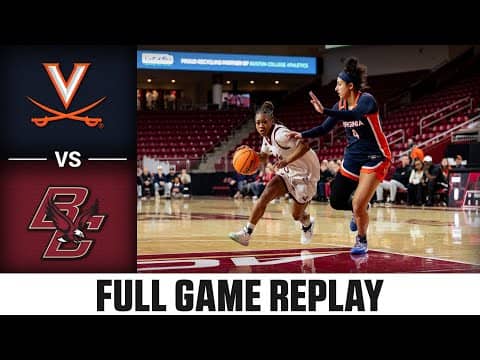 Virginia vs. Boston College Full Game Replay | 2025-26 ACC Women's Basketball