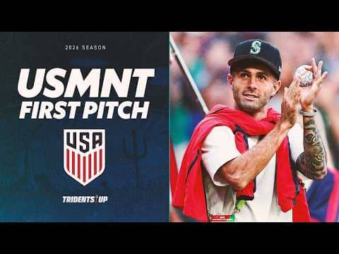 USMNT, Mauricio Pochettino Throw Ceremonial First Pitch at Mariners Game During 2026 FIFA World Cup