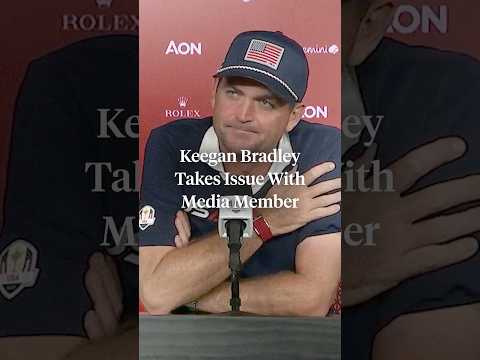 Keegan Bradley took issue with a media member on Saturday