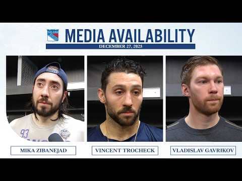 NYR at NYI: M. Zibanejad, V. Trocheck & V. Gavrikov Postgame Media Availability | Dec. 27, 2025