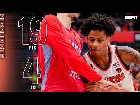 HIGHLIGHTS from Kiyan Anthony's FIRST START with Syracuse 🎥 19 PTS & 4 AST 🍿 | ESPN CBB