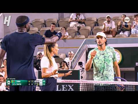 Frances Tiafoe & Jaime Faria GET HEATED During Match 😳🔥