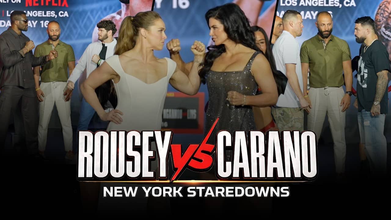 Rousey vs. Carano NYC Faceoffs | Nate Diaz vs. Mike Perry | MMA Fighting