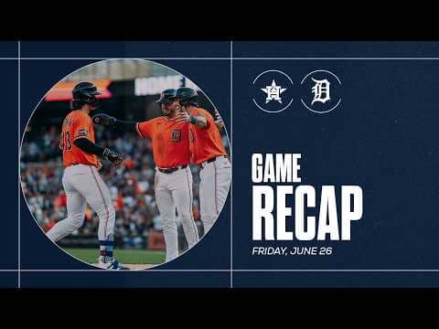 Astros vs. Tigers Highlights | 6/26/26