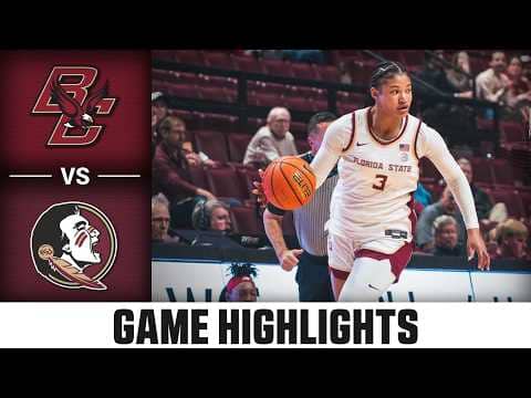 Boston College vs. Florida State Game Highlights | 2025-26 ACC Women's Basketball