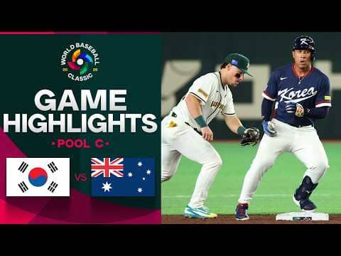 Korea vs. Australia 2026 World Baseball Classic | Game Highlights