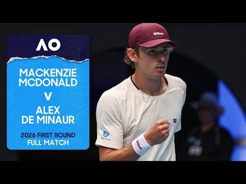 Mackenzie McDonald v Alex de Minaur Full Match | Australian Open 2026 First Round