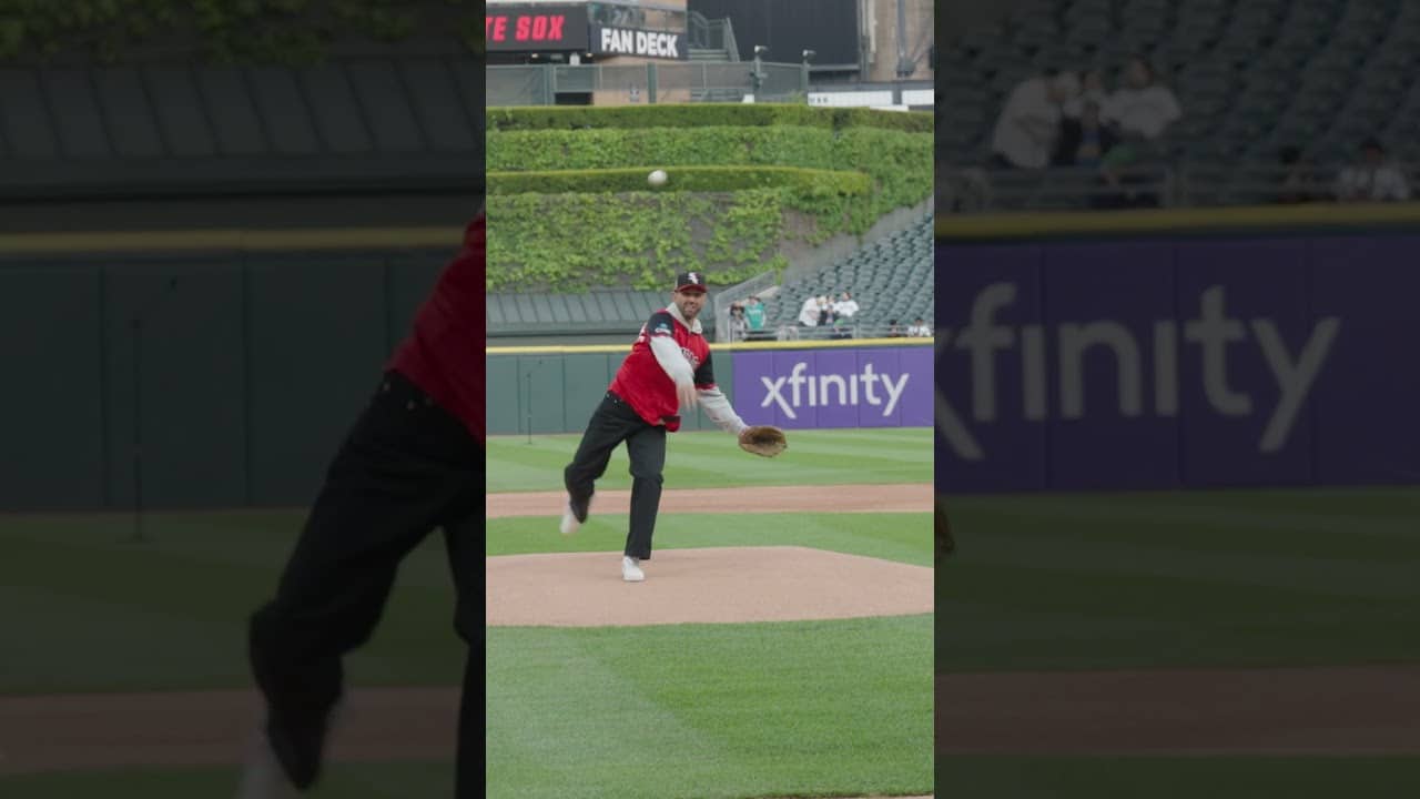 Summer IS fun. Welcome to Rate Field, Carl Radke & Ben Waddell! #MLB #firstpitch @bravo