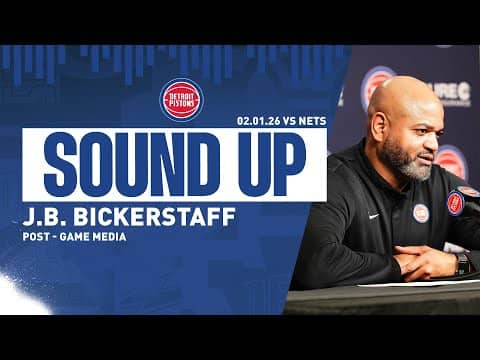 Post Game Press Conference | J.b Bickerstaff | Pistons vs Nets | 02.01.26
