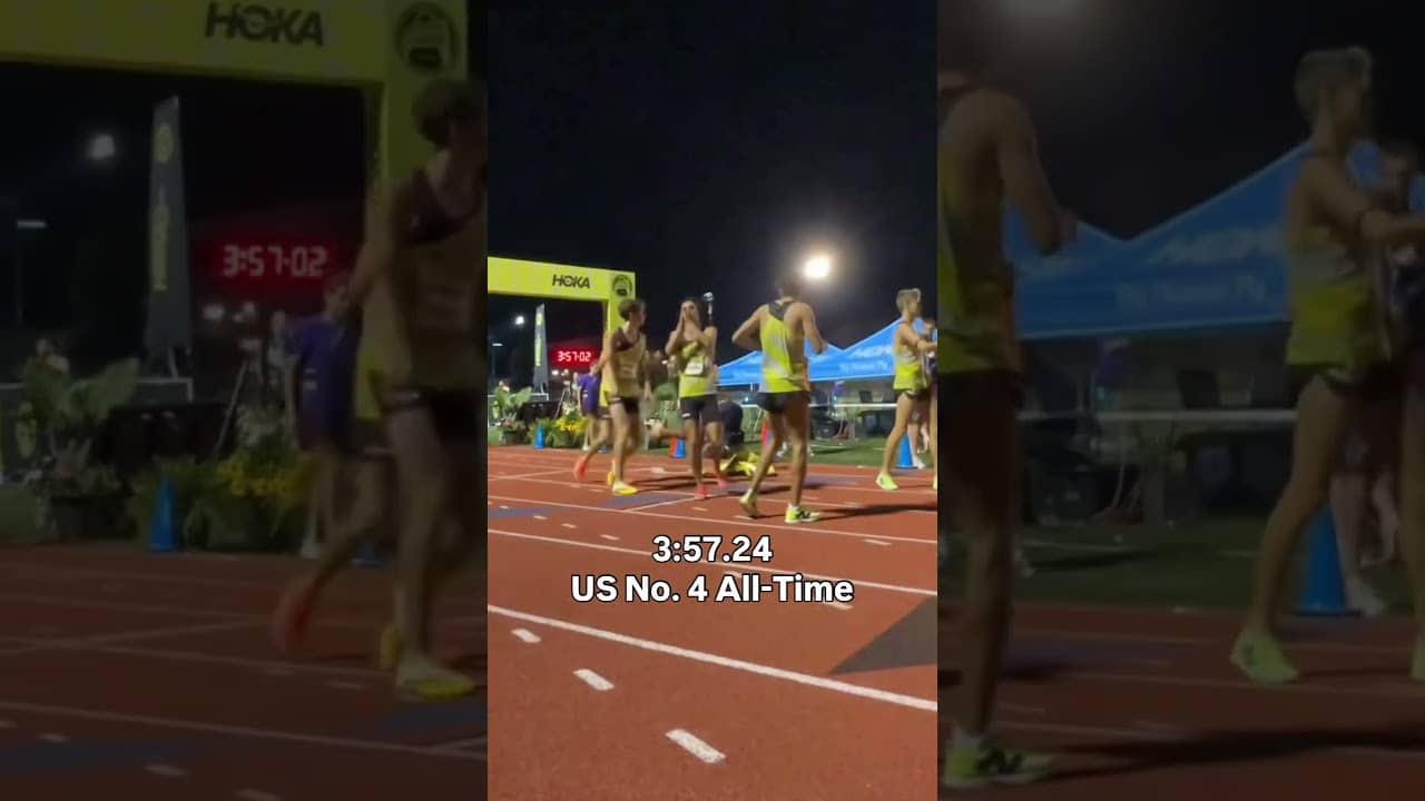 Jackson Spencer moves to US#4 All-Time with a 3:57.24 Mile. Three high school boys break 4!