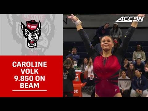NC State's Caroline Volk Ties For 1st With A 9.850 On Beam | 2026 ACC Gymnastics