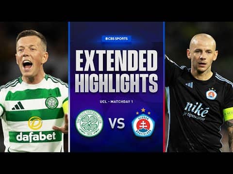 Celtic vs. Slovan Bratislava: Extended Highlights | UCL League Phase MD 1 | CBS Sports Golazo