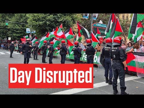 Protests Disrupt Stage 11 Of Vuelta a España 2025