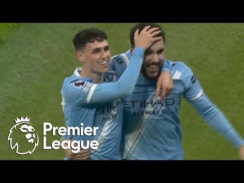 Rayan Cherki's rabona finds Phil Foden to put Man City 3-0 in front | Premier League | NBC Sports