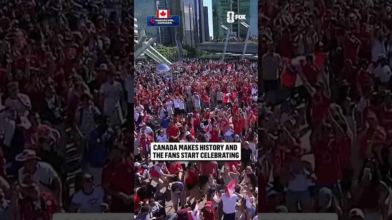 The celebration is underway in Canada after their first ever men's FIFA World Cup win