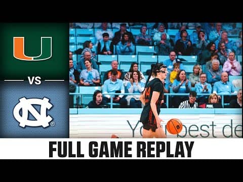 Miami vs. North Carolina Full Game Replay | 2025-26 ACC Women's Basketball