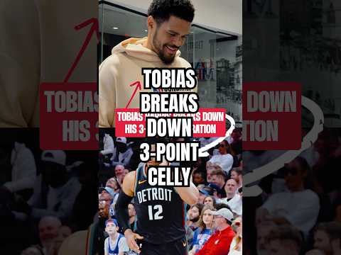 Tobias breaks down his 3️⃣-point celebration #nba #detroitpistons