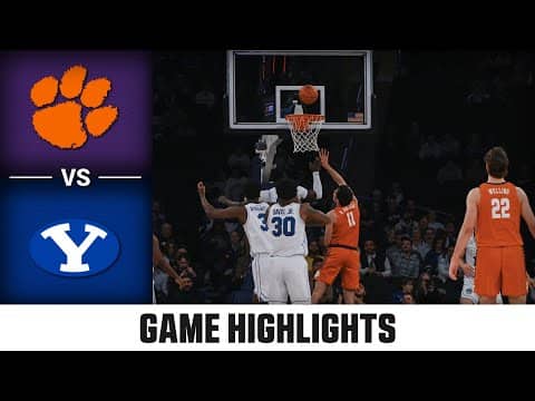 Clemson vs. BYU Game Highlights | 2025-26 ACC Men's Basketball