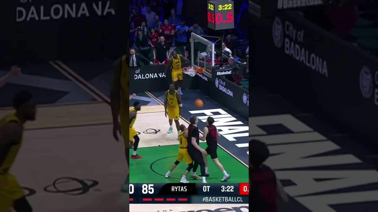 Sargiunas delivering assists when it mattered the most 😮‍💨 #BasketballCL