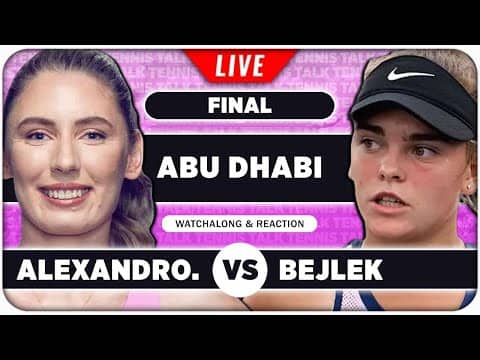 ALEXANDROVA vs BELJEK • WTA Abu Dhabi 2026 Final • LIVE Tennis Watchalong