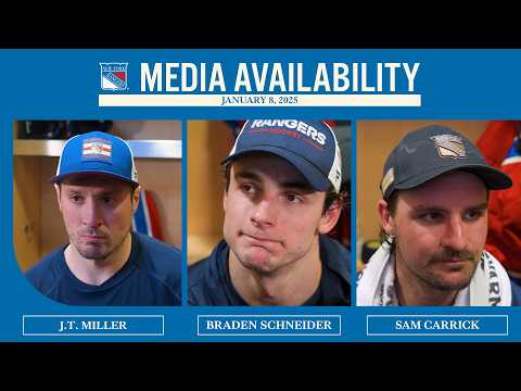 NYR vs BUF: J.T. Miller, Braden Schneider and Sam Carrick Postgame Media Availability | Jan. 8, 2026