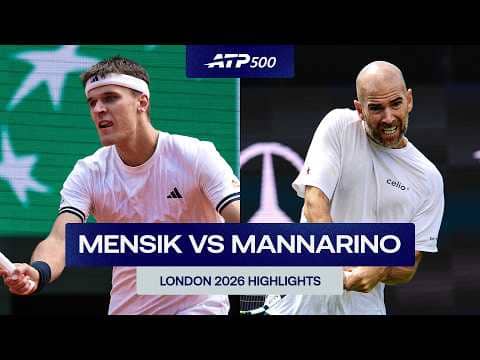 Jakub Mensik vs. Adrian Mannarino Highlights | London 2026 Round 1