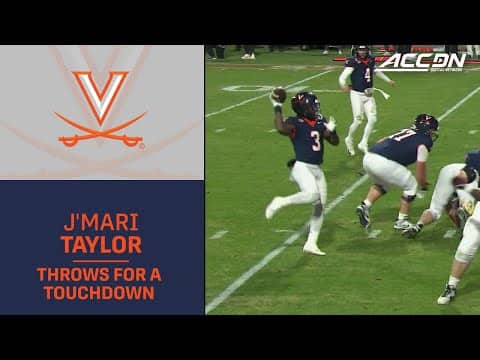 Virginia RB J'Mari Taylor Throws For A Touchdown