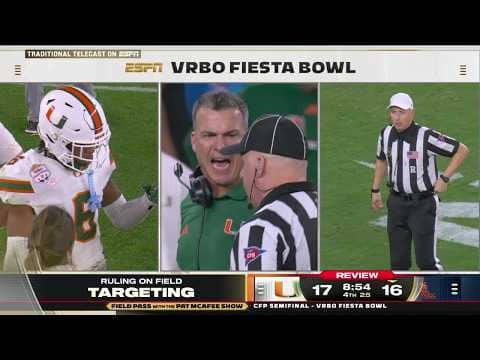 Miami’s Xavier Lucas gets ejected for targeting | Field Pass with The Pat McAfee Show