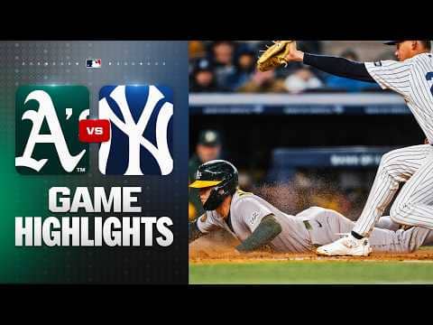 A's vs. Yankees Game Highlights (4/8/26) | MLB Highlights