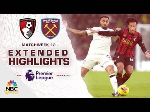 Bournemouth v. West Ham United | PREMIER LEAGUE HIGHLIGHTS | 11/22/2025 | NBC Sports