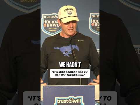 Rhett Lashlee on SMU ending its 13-year bowl victory drought this year in the Holiday Bowl 👏