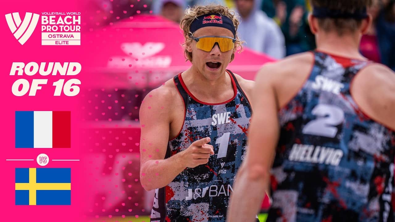 Rotar/Gauthier-Rat vs. Åhman/Hellvig - Round of 16 Highlights | Ostrava 2026 #BeachProTour