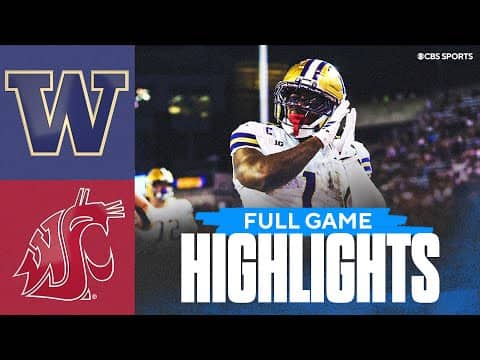 Washington Huskies vs Washington State Cougars | Apple Cup | Full Game Highlights