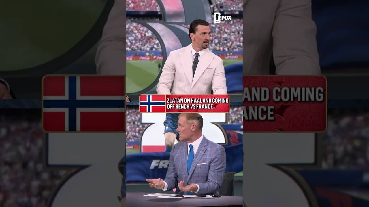 Zlatan reacts to the news that Erling Haaland will come off the bench for Norway