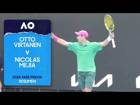 Otto Virtanen v Nicolas Mejia Resumen con IA | Australian Open 2026 Fase Previa