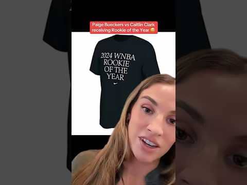 Paige Bueckers vs Caitlin Clark receiving their Rookie Of The Year Awards 😅