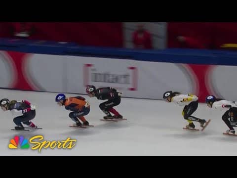 Canada's Courtney Sarault strikes GOLD in 1000m speed skate win at ISU Short Track | NBC Sports