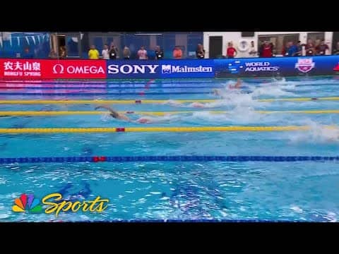 Gretchen Walsh FENDS OFF Kate Douglass for 100m IM World Cup record at Westmont | NBC Sports