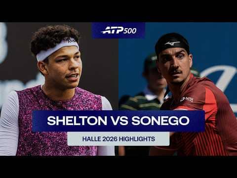 Ben Shelton vs. Lorenzo Sonego Highlights | Halle 2026 Round 1