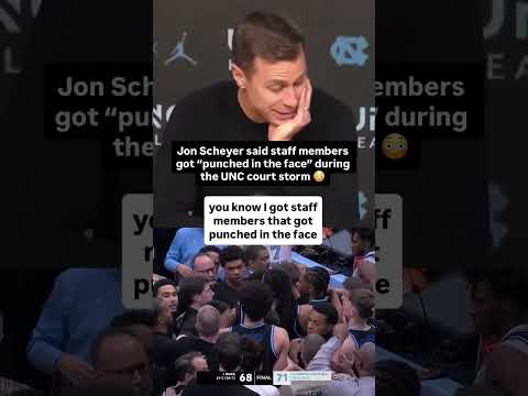 Jon Scheyer on the Duke-UNC court storming (via @dukembb/IG)