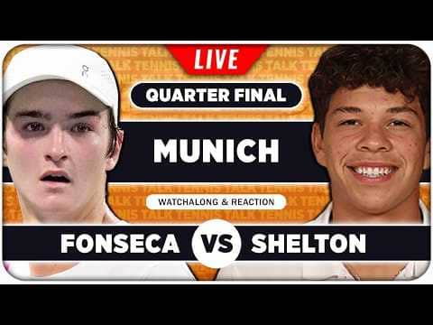 FONSECA vs SHELTON • ATP Munich 2026 QF • LIVE Tennis Watchalong