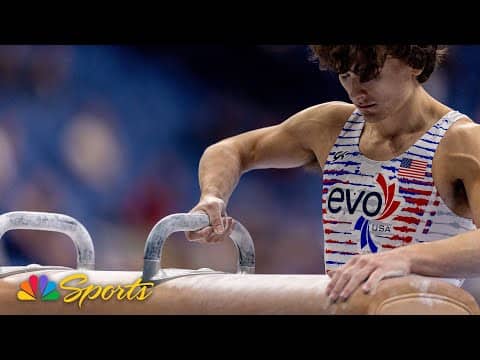 Stephen Nedoroscik goes off pommel horse early on Day 2 at US Gymnastics Championships | NBC Sports